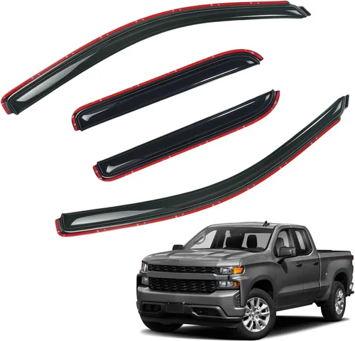 Vista 26 de Protectores de lluvia en canal compatibles con Isuzu D-Max 2004-2010 Double/EXT CAB; 2004-2012 Chevrolet/GMC Colorado/Canyon Crew Cab solamente