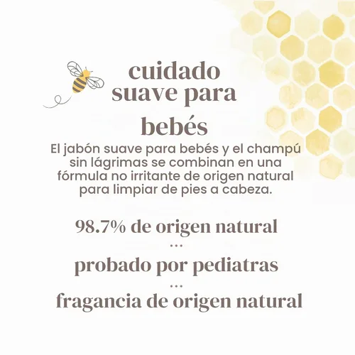 Vista 6 de Burt's Bees Champú y lavado de bebés, jabón para bebés de lágrimas originales - 21 onzas (paquete de 1), el embalaje puede variar.
