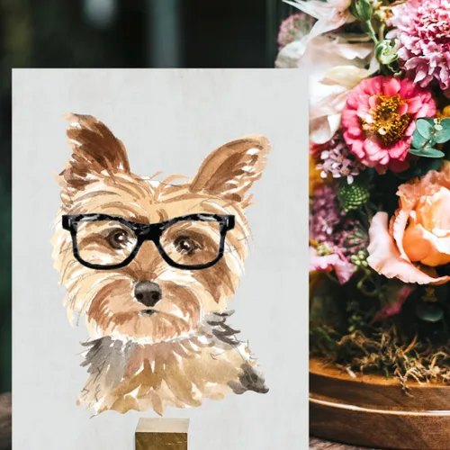 Vista 38 de Andaz Press Póster impreso para pared de perro, 8.5 x 11 pulgadas, Bulldog inglés con gafas negras, 1 paquete, regalo de cumpleaños de Navidad, sin