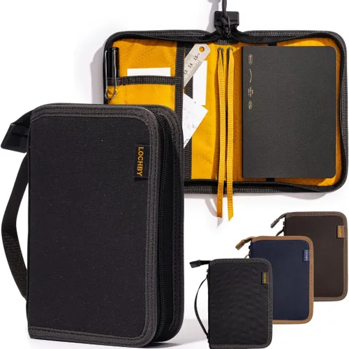 Vista 25 de LOCHBY® Carpeta Field A5 Cubierta de carpeta de 6 anillas Lona encerada resistente al agua Diseño plano Sistema A5 apto para recargar