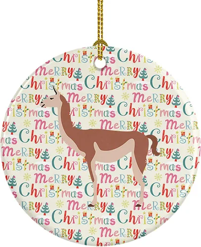Vista 7 de Caroline's Treasures Adorno de cerámica de avestruz común para árbol de Navidad, decoración colgante para el hogar, Navidad, vacaciones, fiesta