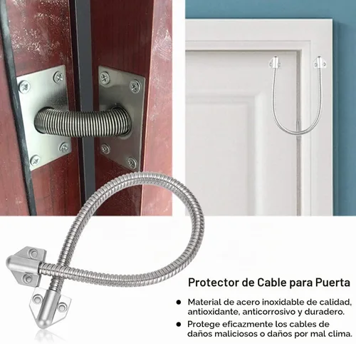 Vista 8 de Transferencia de energía de bucle blindado, conducto de alambre de puerta flexible de cuello de cisne protector de cable de puerta, manga de montaje