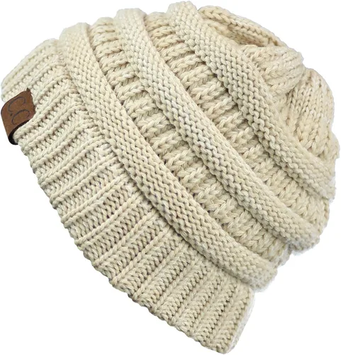 Vista 287 de C.C Trendy Warm Chunky Soft Stretch Cable Knit Beanie