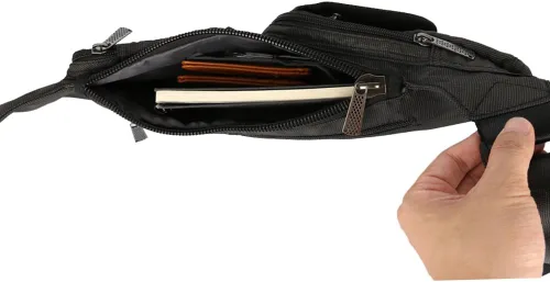 Vista 4 de Mochila de nylon para el pecho, mochila de viaje en bicicleta y gimnasio