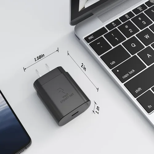 Vista 6 de Cargador Tipo C, Paquete de 2 Bloques de Carga Rápida de 25W Tipo C con Cable Cargador USB C Compatible con Galaxy S23 Ultra/S23+/S22/S21/S20/iPhone