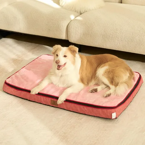 Vista 12 de LIORCE Cama grande para perros de espuma viscoelástica, camas ortopédicas de 4 pulgadas de grosor para perros grandes, cama impermeable para perros