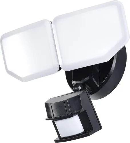 Vista 7 de Focos de seguridad LED de 30W con sensor de movimiento al aire libre, 180 grados, 2600 lm, 5100 K, resistente al agua ETL, foco detector