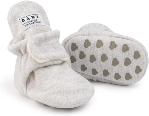 Vista 120 de Sawimlgy - Botines de algodón antideslizantes para recién nacido, con agarre, para cuna o para el invierno