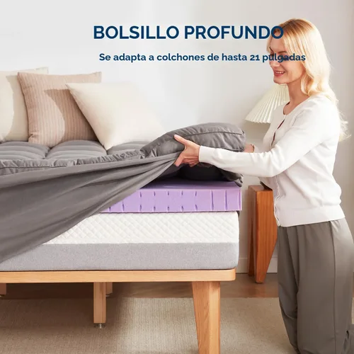 Vista 7 de BDEUS Cubrecolchón de Espuma Viscoelástica de Doble Capa de 5 Pulgadas Tamaño Individual, Espuma Viscoelástica de Gel de 2 Pulgadas más 3 Pulgadas