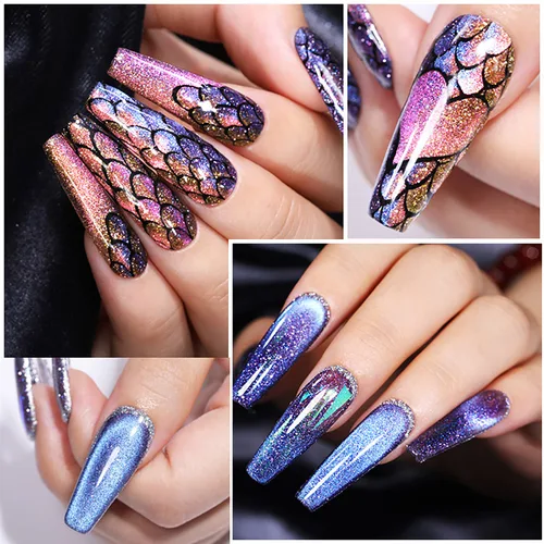 Vista 8 de 11 imanes de uñas, imanes de ojo de gato para uñas, barra magnética de esmalte de uñas, kit de diseño de uñas 3D, esmalte de gel magnético