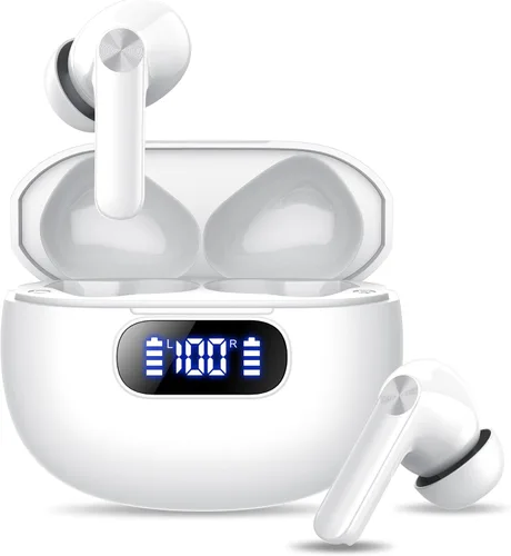 Vista 9 de Wekily Auriculares inalámbricos, auriculares Bluetooth 5.3 con pantalla de alimentación LED, auriculares inalámbricos 2025, estéreo de alta