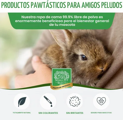 Vista 4 de Base de cama para mascotas pequeñas de Small Pet Select Premium, ropa de cama de papel suave natural para mascotas pequeñas para interiores
