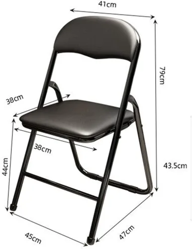 Vista 2 de Sillas plegables de metal, alta capacidad de hasta 350 libras, con asientos acolchados resistentes, asiento plegable apilable para eventos, fiestas