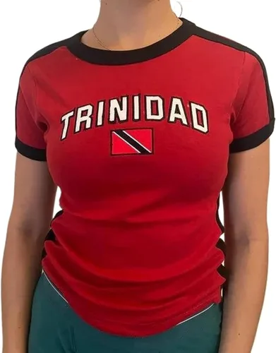 Vista 13 de Colombia Baby Tee Verano Crop Tops Y2k Ropa México Jersey 90s Graphic Tee 2000s Salir