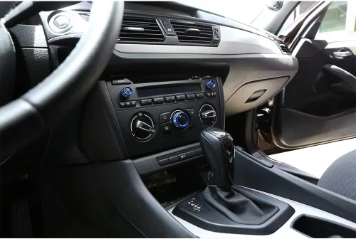 Vista 4 de YIWANG 3 unids para BMW X1 E84 2013 2014 2015 car styling aire acondicionado perillas audio círculo Trim aleación accesorio (azul)