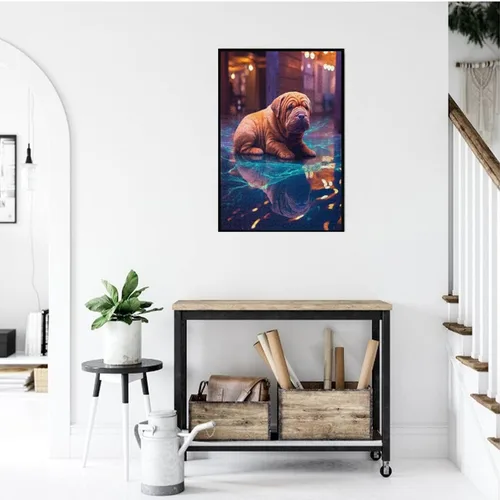 Vista 8 de Shar Pei - Rompecabezas de madera de perro de 1000 piezas, sorpresa para la decoración del hogar, rompecabezas artístico, regalo único de cumpleaños