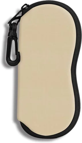 Vista 39 de Hion Sunglasses Case Ultra Light Neoprene Zipper Eyeglass Soft Case with Belt Clip