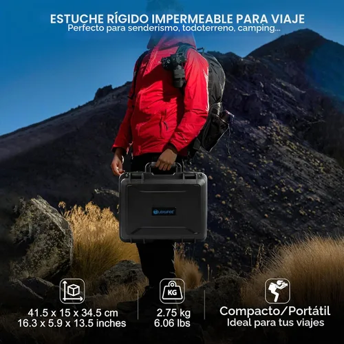 Vista 4 de Lekufee Funda rígida impermeable para DJI Air 3S, Air 3 Drone, Fly More Combo, batería, DJI RC Pro 2, RC 2, RC N3/N2 y accesorios (solo funda)