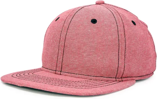 Vista 10 de DALIX Gorra de béisbol de alta calidad con diseño de pico plano, gorra estructurada a presión en la parte trasera Chambray