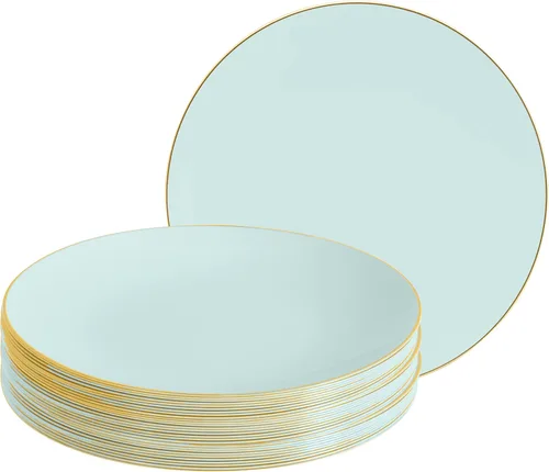 Vista 67 de LUXE PARTY NYC - Juego de 30 platos de plástico para vajilla Desechables 7.5 pulgadas Plato de ensalada Aperitivo Postre Artículos