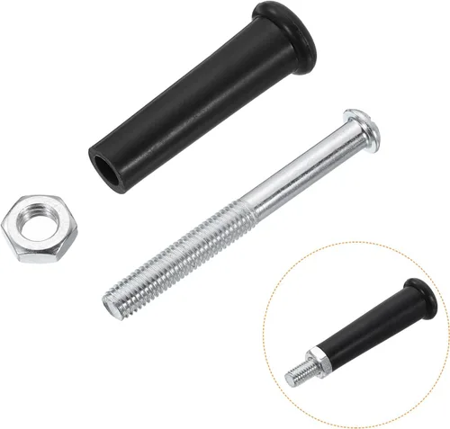 Vista 4 de uxcell Manijas de sujeción con abrazadera Perillas de tornillo Mango M10x15mm Roscado Plástico Metal Manija Giratoria Grip