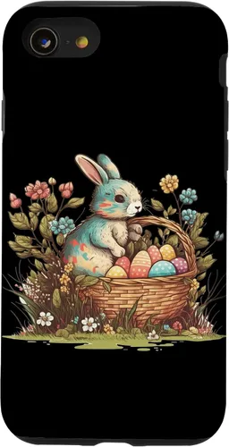Vista 18 de Happy Easter Day Easter Bunny Happy Easter Egg Basket Case for iPhone 17
