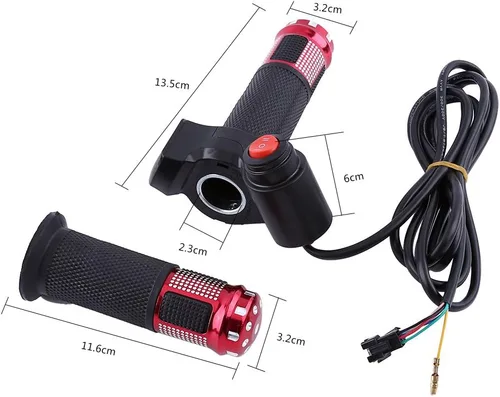 Vista 2 de Yosoo - Funda para empuñaduras de bicicleta con interruptor de velocidad de 3 velocidades con pantalla LED, mango de acelerador Sn para ciclo