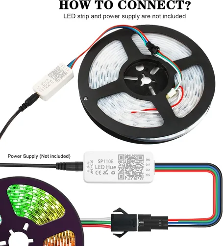 Vista 6 de Controlador LED Bluetooth SP110E para luces de tira LED WS2811