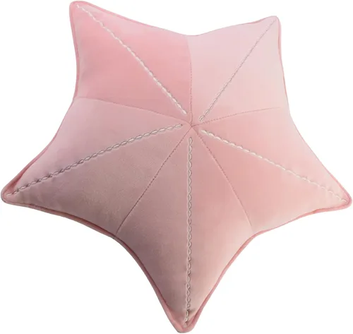 Vista 12 de Almohada de suelo de concha de estrella de mar para sofá, almohada de lectura para automóvil (azul, 19.6 pulgadas)