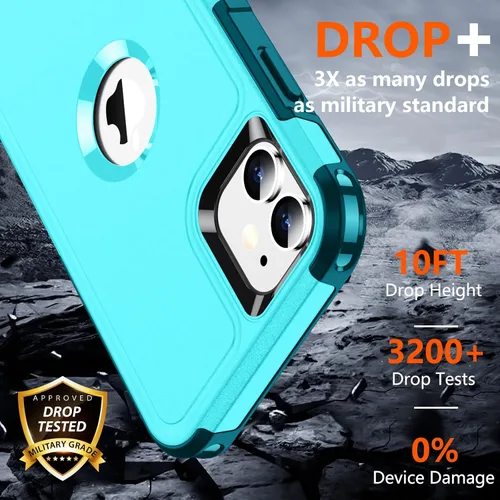Vista 2 de SPIDERCASE Funda a prueba de golpes para iPhone 11, [protección contra caídas de grado militar de 10 pies] Funda de protección de cuerpo completo