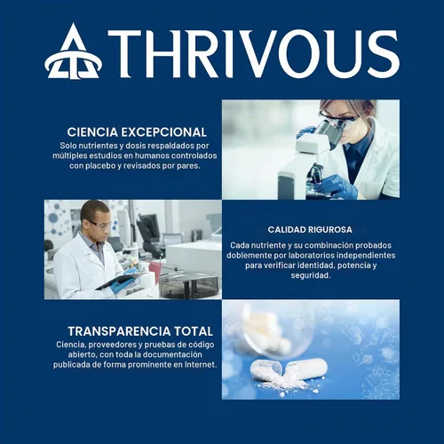Vista 2 de Thrivous Tenacity Arthroprotector - Suplemento de apoyo articular y óseo con boswellia ApresFlex®, Same, cúrcuma, vitamina D3 y K2 - 60 cápsulas