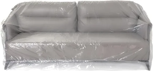 Vista 8 de Funda de plástico para sofá de 3 plazas para mudanza y almacenamiento Se adapta a sofás de 3 plazas de hasta 96 × 42 × 65 pulgadas, ideal