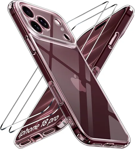 Vista 43 de ivoler Funda transparente 3 en 1 diseñada para iPhone 16 Plus de 6.7 pulgadas 2024 con 2 protectores de pantalla de vidrio templado, funda delgada