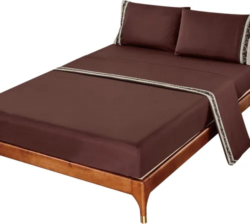 Vista 2 de Sheets & Beyond Juego de sábanas de 3 piezas de microfibra táctil de algodón súper suave con estampado de cabina (tamaño individual, oso)