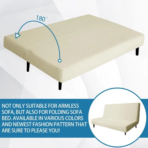 Vista 5 de ZNSAYOTX - Fundas elásticas para futón de tamaño completo 2025, fundas para sofá cama sin brazos de moda, funda de futón suave y duradera para cama