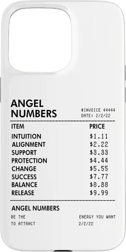 Vista 31 de Angel Numbers Receipt 111 222 333 444 - Funda de numerología espiritual para iPhone 17