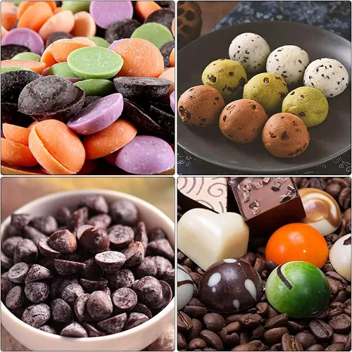 Vista 3 de 468-Cavity - Molde redondo de silicona, molde de gotas de chocolate, tapete para hornear, molde para golosinas para perros, moldes de caramelo
