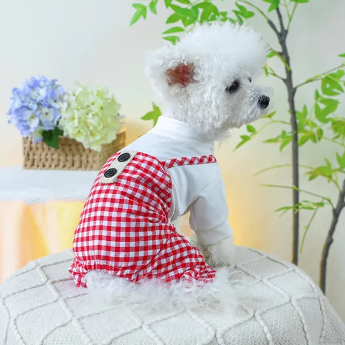 Vista 48 de Ropa de invierno para perros, overoles elegantes para mascotas para perros pequeños y medianos, lindo mono para cachorros, ropa clásica para perros