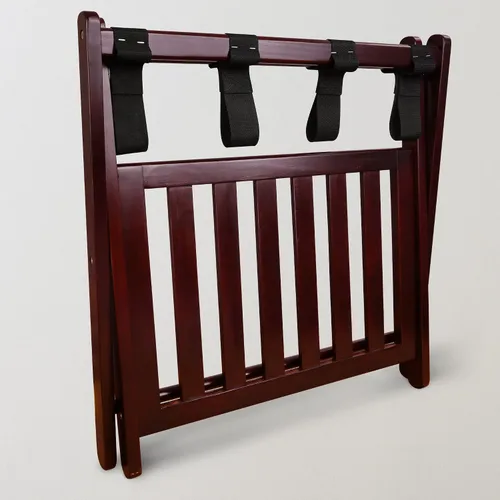 Vista 8 de Casual Home estantería para equipaje con estante, madera maciza, Madera, Espresso