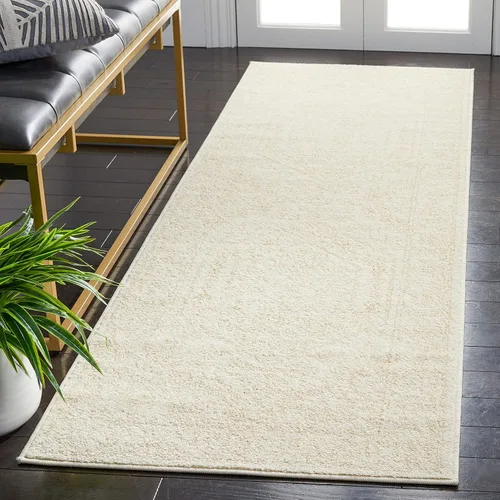 Vista 64 de SAFAVIEH ADR108B - Tapete de la colección Adirondack, 2 pies 1 pulgada x 6 pies, marfil y plateado, diseño de medallón oriental, no desprende