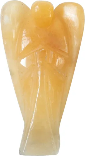 Vista 12 de Crocon Figura curativa de ángel de bolsillo de siete chakras, cristales de ángel de la guarda tallados a mano para energía positiva, mini estatua