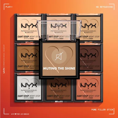 Vista 4 de NYX Professional Makeup Can't Stop Won't Stop - Polvo compacto matificante (claro)
