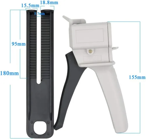 Vista 6 de Pistola dispensadora, 1.7 fl oz, kit de pistola dispensadora de mezcla de impresión, dispensador dispensador AB pistola 1:1/1:2