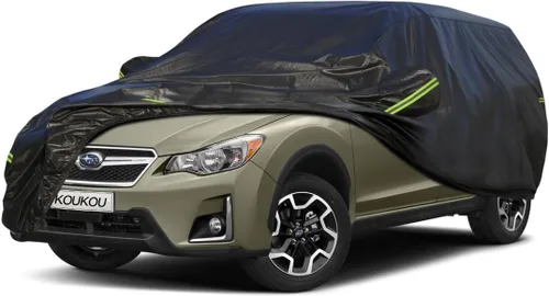 Vista 72 de KouKou Funda impermeable para automóvil SUV adecuada para BMW X1 de 2009 a 2025, 7 capas a prueba de viento para todo tipo de clima, cubierta