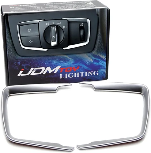 Vista 10 de iJDMTOY 2 interruptores de luz azul que rodean los adornos decorativos compatibles con BMW 2 3 4 Series X5 X6 (F22 F30 F31 F32 F33 F15 F16)