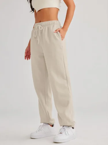 Vista 3 de AUTOMET - Pantalones deportivos holgados, informales de forro polar para mujer
