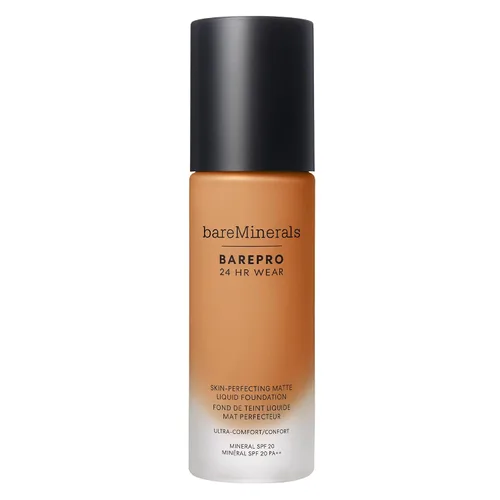 Vista 13 de bareMinerals BarePro 24HR Wear Matte Liquid Foundation Mineral SPF 20, Base de maquillaje de cobertura completa para piel madura, libre de aceite