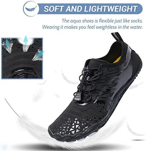 Vista 4 de SPUKEP Swim Shoes Womens Water Shoes Men Quick Dry Non-Slip Barefoot Shoes Women Pool Shoes Beach Shoes Mens Hiking Diving Sports Shoes Womens Yoga