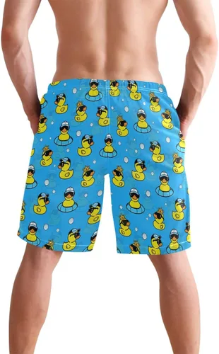 Vista 4 de Traje de baño para hombre, pantalones cortos de playa de secado rápido con bolsillos de malla