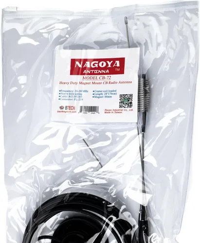 Vista 7 de Nagoya CB-72 - Kit de antena CB de 28 pulgadas con soporte magnético resistente de 3.5 pulgadas, cable coaxial RG-58A/U de 18 pies y conector PL-259